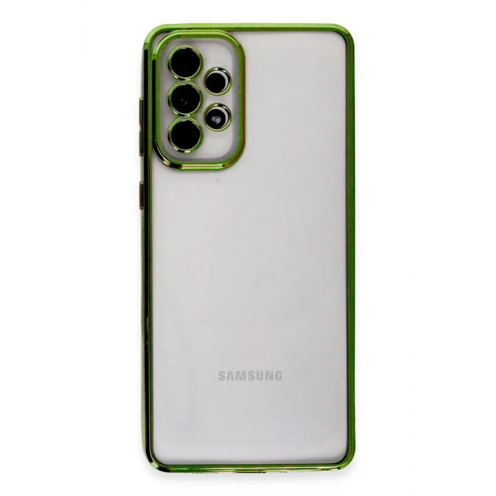 Newface Samsung Galaxy A73 5G Kılıf Razer Lensli Silikon - Yeşil