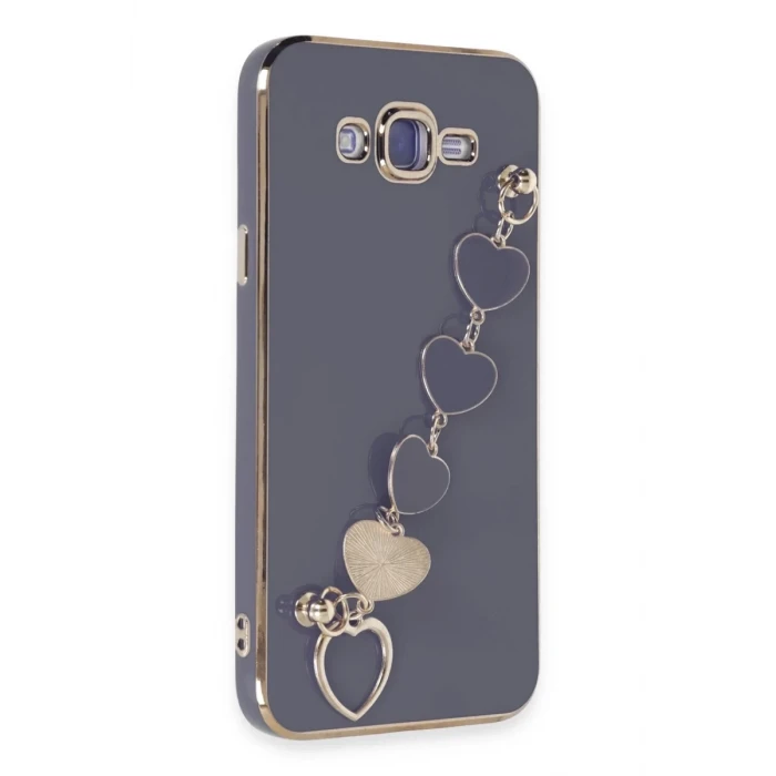 Newface Samsung Galaxy J7 Kılıf Esila Silikon - Gri