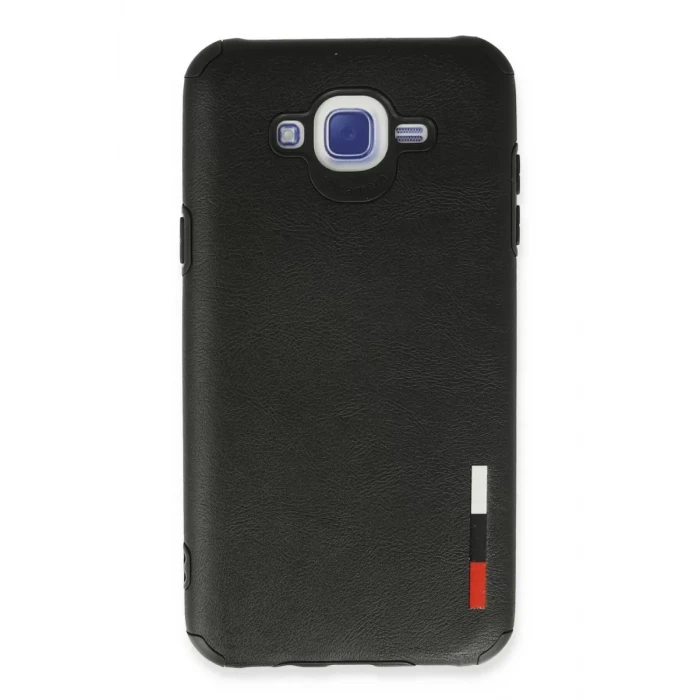 Newface Samsung Galaxy J7 Kılıf Loop Deri Silikon - Siyah