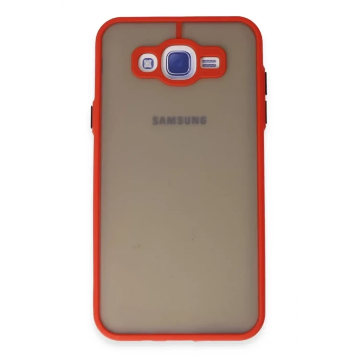Newface Samsung Galaxy J7 Kılıf Montreal Silikon Kapak - Kırmızı