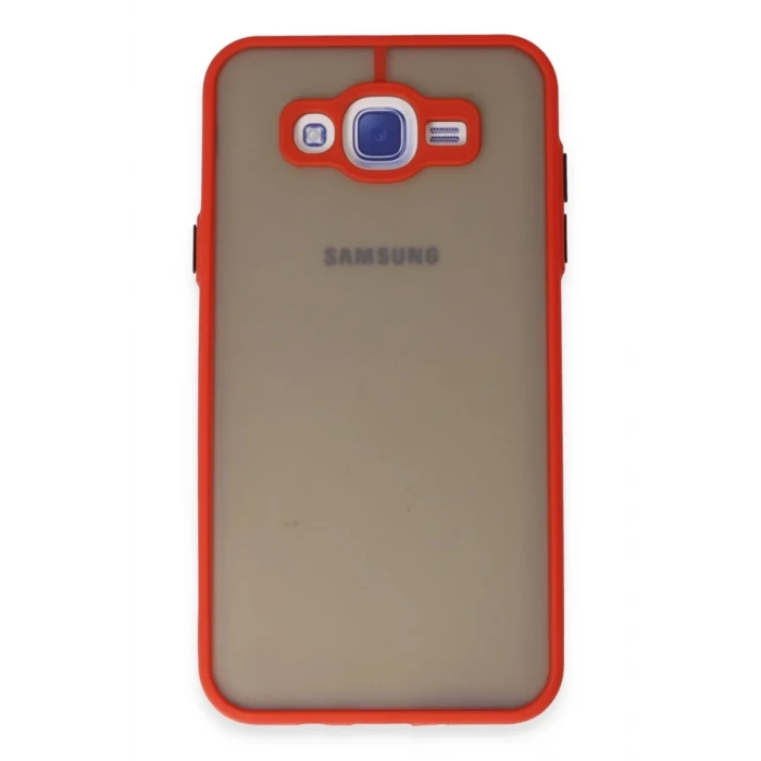 Newface Samsung Galaxy J7 Kılıf Montreal Silikon Kapak - Kırmızı
