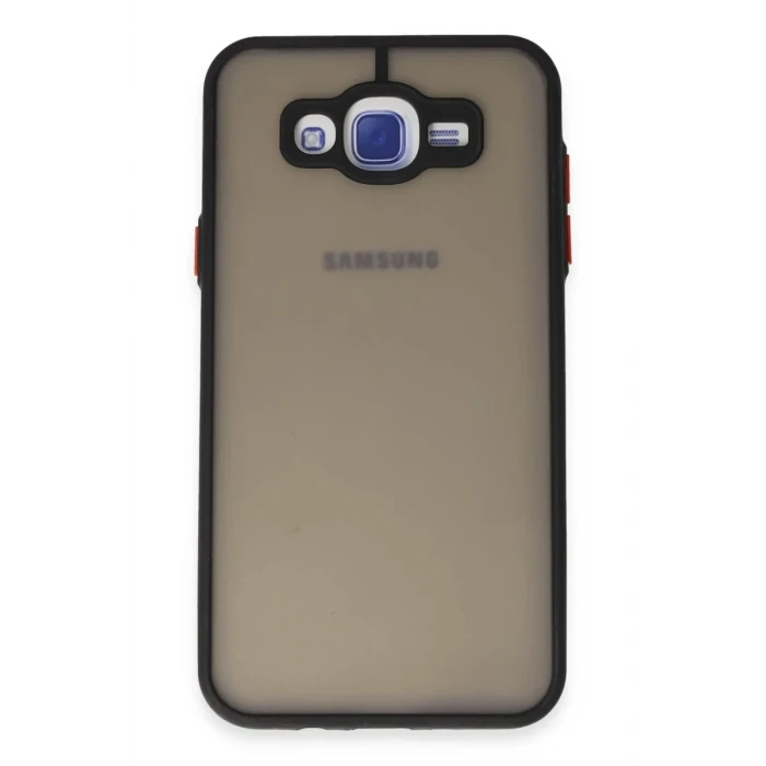 Newface Samsung Galaxy J7 Kılıf Montreal Silikon Kapak - Siyah