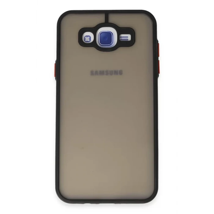 Newface Samsung Galaxy J7 Kılıf Montreal Silikon Kapak - Siyah