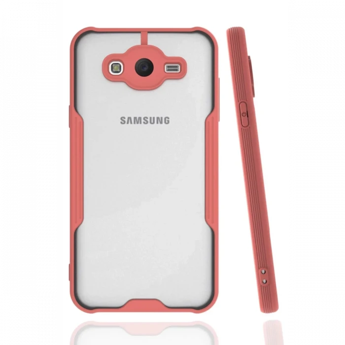Newface Samsung Galaxy J7 Kılıf Platin Silikon - Pembe
