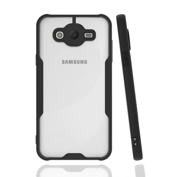 Newface Samsung Galaxy J7 Kılıf Platin Silikon - Siyah