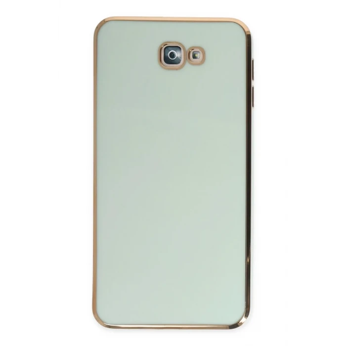 Newface Samsung Galaxy J7 Prime Kılıf Volet Silikon - Açık Yeşil
