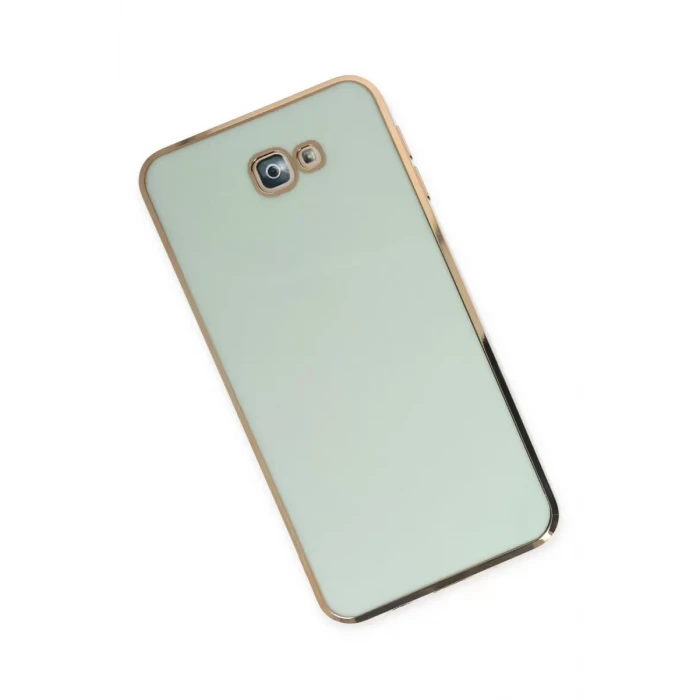 Newface Samsung Galaxy J7 Prime Kılıf Volet Silikon - Açık Yeşil