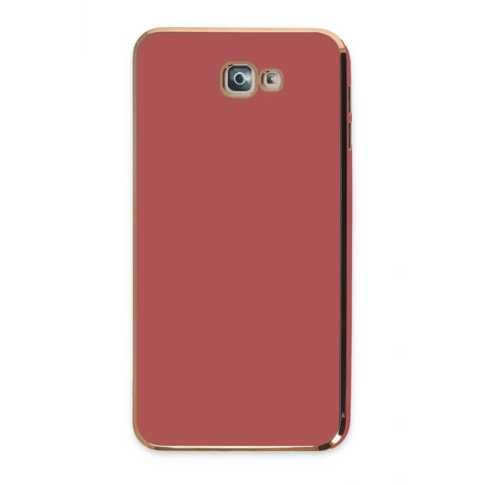 Newface Samsung Galaxy J7 Prime Kılıf Volet Silikon - Kırmızı