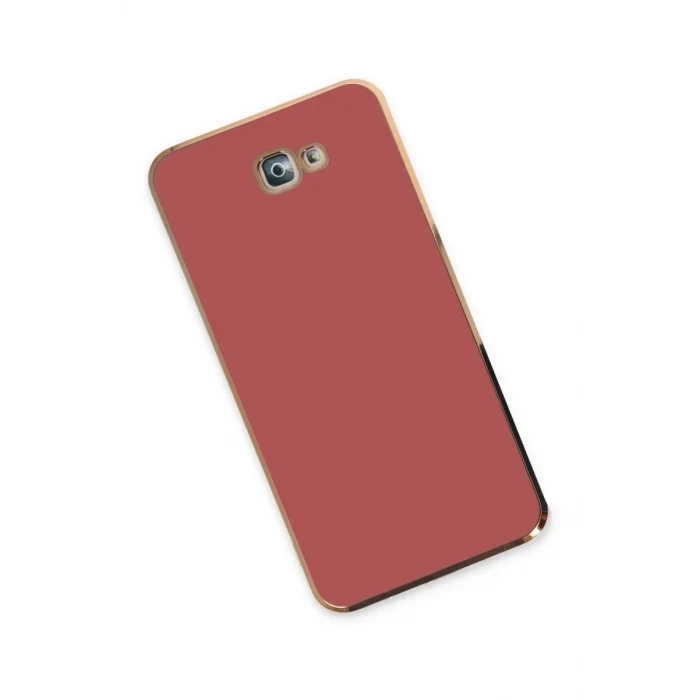 Newface Samsung Galaxy J7 Prime Kılıf Volet Silikon - Kırmızı