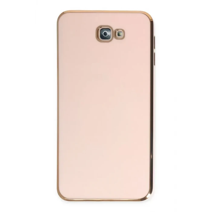 Newface Samsung Galaxy J7 Prime Kılıf Volet Silikon - Pembe