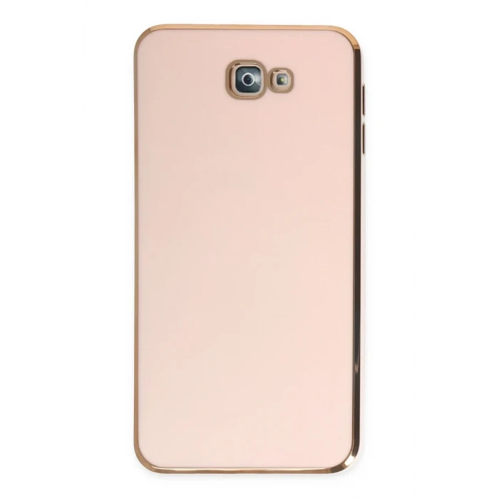 Newface Samsung Galaxy J7 Prime Kılıf Volet Silikon - Pembe