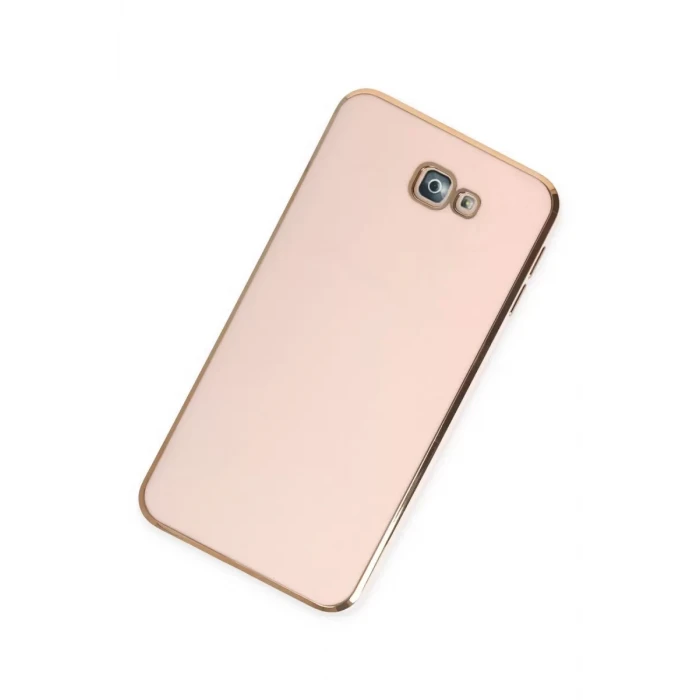 Newface Samsung Galaxy J7 Prime Kılıf Volet Silikon - Pembe