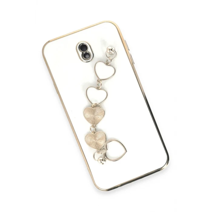 Newface Samsung Galaxy J7 Pro / J730 Kılıf Esila Silikon - Beyaz