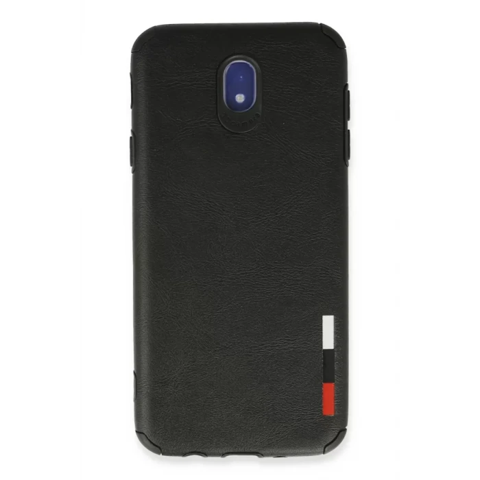 Newface Samsung Galaxy J7 Pro / J730 Kılıf Loop Deri Silikon - Siyah