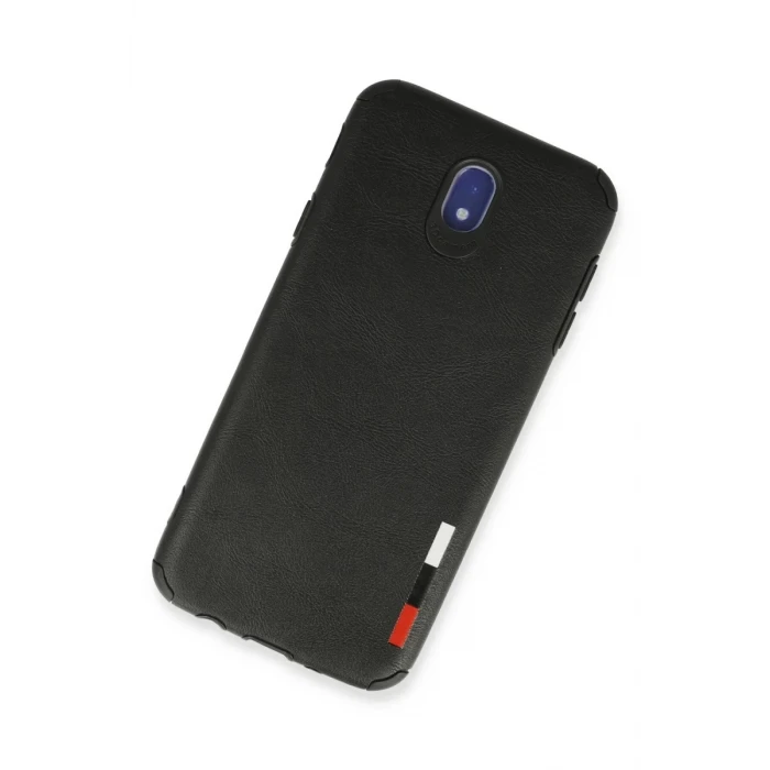 Newface Samsung Galaxy J7 Pro / J730 Kılıf Loop Deri Silikon - Siyah