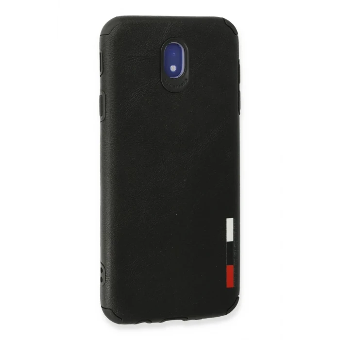 Newface Samsung Galaxy J7 Pro / J730 Kılıf Loop Deri Silikon - Siyah