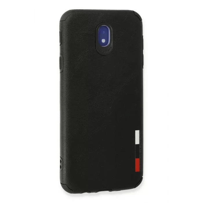 Newface Samsung Galaxy J7 Pro / J730 Kılıf Loop Deri Silikon - Siyah