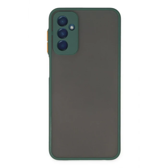 Newface Samsung Galaxy M13 Kılıf Montreal Silikon Kapak - Yeşil