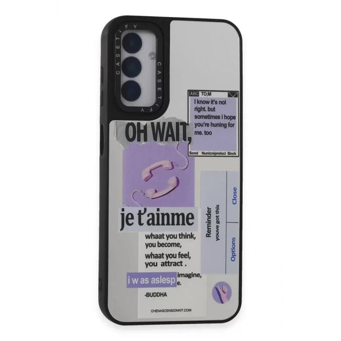 Newface Samsung Galaxy M14 5G Kılıf Mirror Desenli Kapak - Mirror - 4
