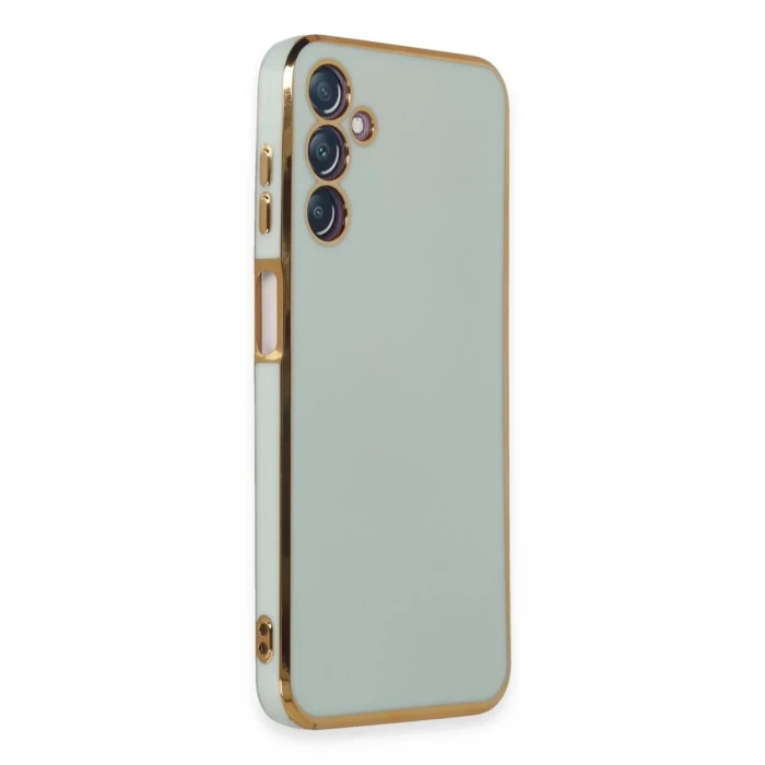 Newface Samsung Galaxy M14 5G Kılıf Volet Silikon - Açık Yeşil