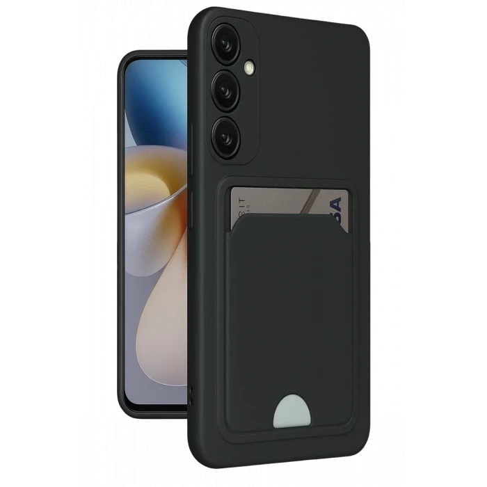 Newface Samsung Galaxy M15 Kelvin Kartvizitli Silikon - Siyah