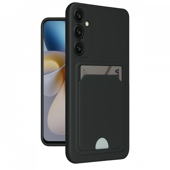 Newface Samsung Galaxy M15 Kelvin Kartvizitli Silikon - Siyah