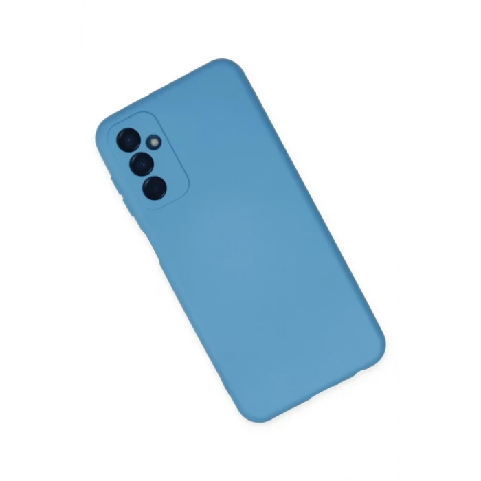 Newface Samsung Galaxy M23 Kılıf Nano içi Kadife Silikon - Mavi