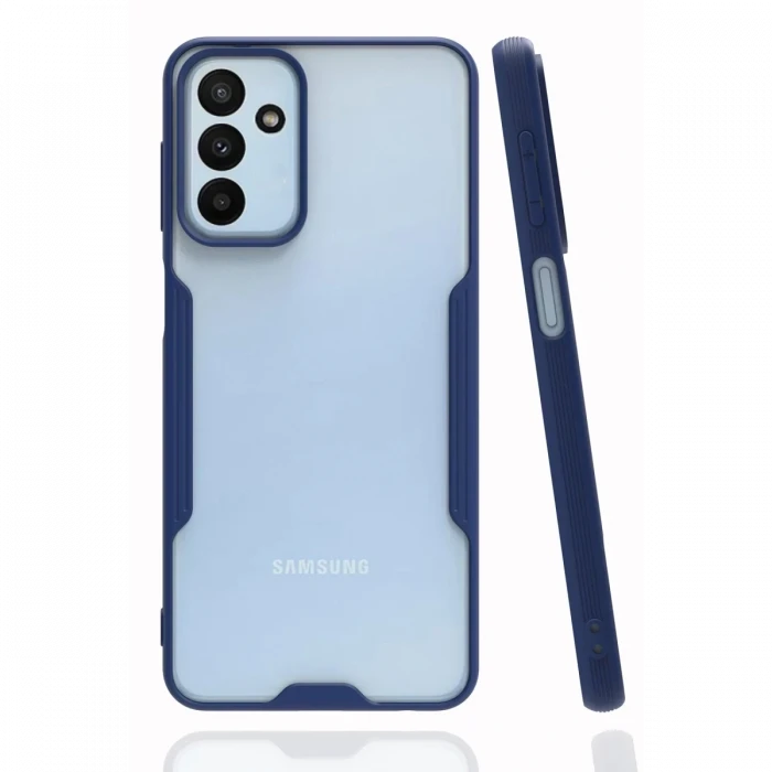 Newface Samsung Galaxy M23 Kılıf Platin Silikon - Lacivert