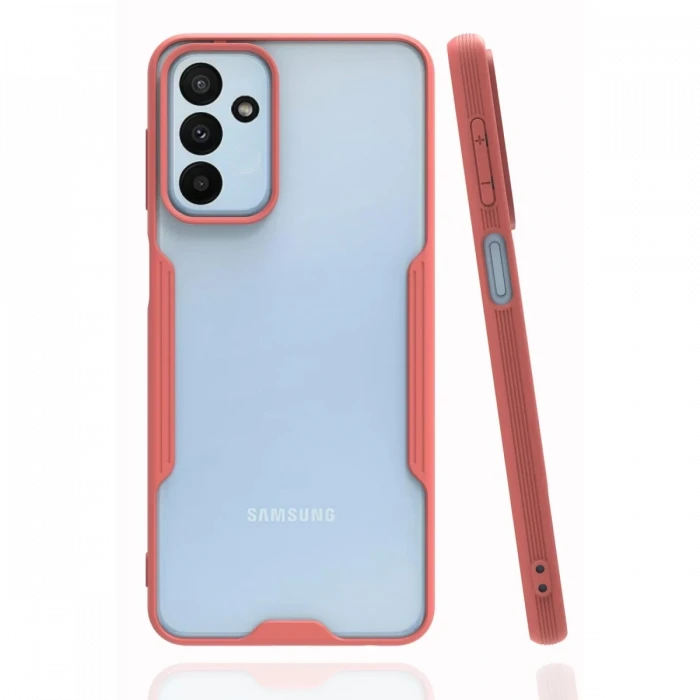 Newface Samsung Galaxy M23 Kılıf Platin Silikon - Pembe