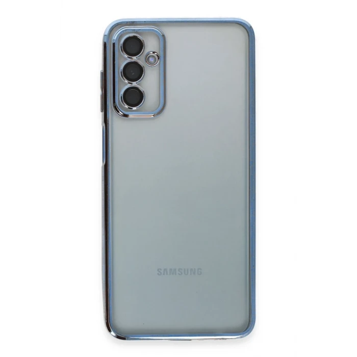 Newface Samsung Galaxy M23 Kılıf Razer Lensli Silikon - Açık Mavi
