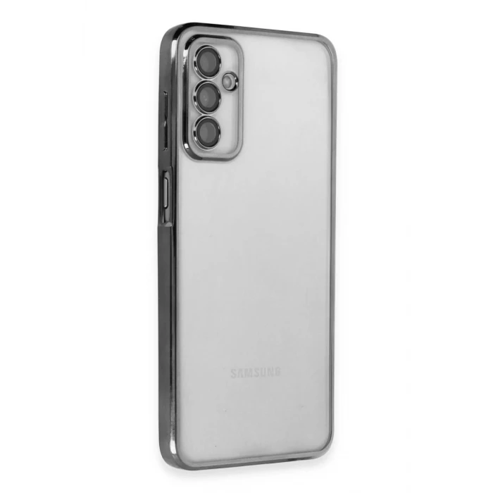 Newface Samsung Galaxy M23 Kılıf Razer Lensli Silikon - Siyah