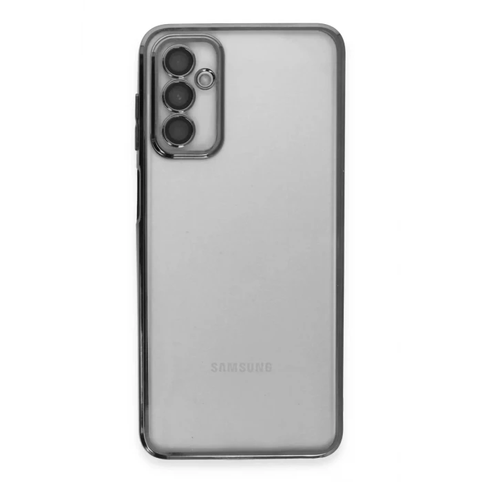 Newface Samsung Galaxy M23 Kılıf Razer Lensli Silikon - Siyah