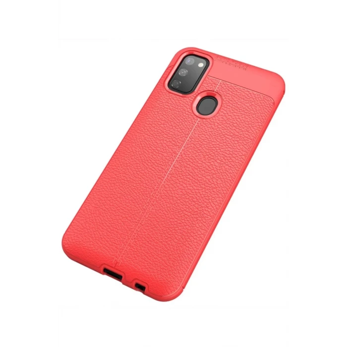 Newface Samsung Galaxy M30S Kılıf Auto Focus Kapak - Kırmızı