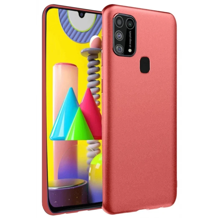 Newface Samsung Galaxy M31 Kılıf Nano içi Kadife Silikon - Kiremit
