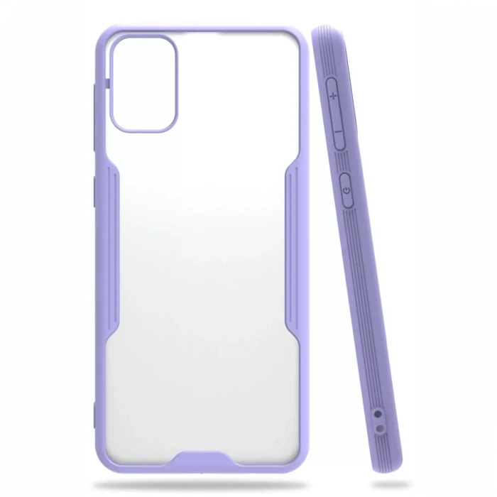 Newface Samsung Galaxy M31 Kılıf Platin Silikon - Lila