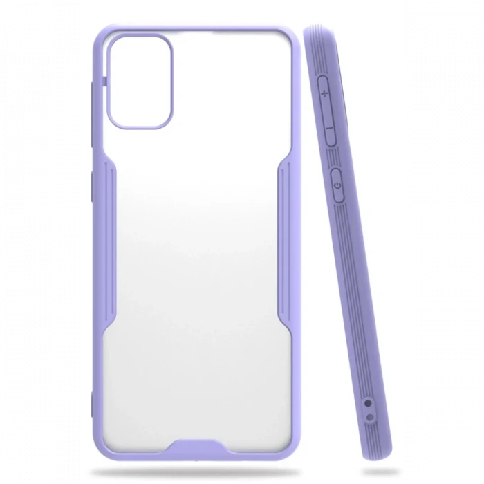 Newface Samsung Galaxy M31 Kılıf Platin Silikon - Lila