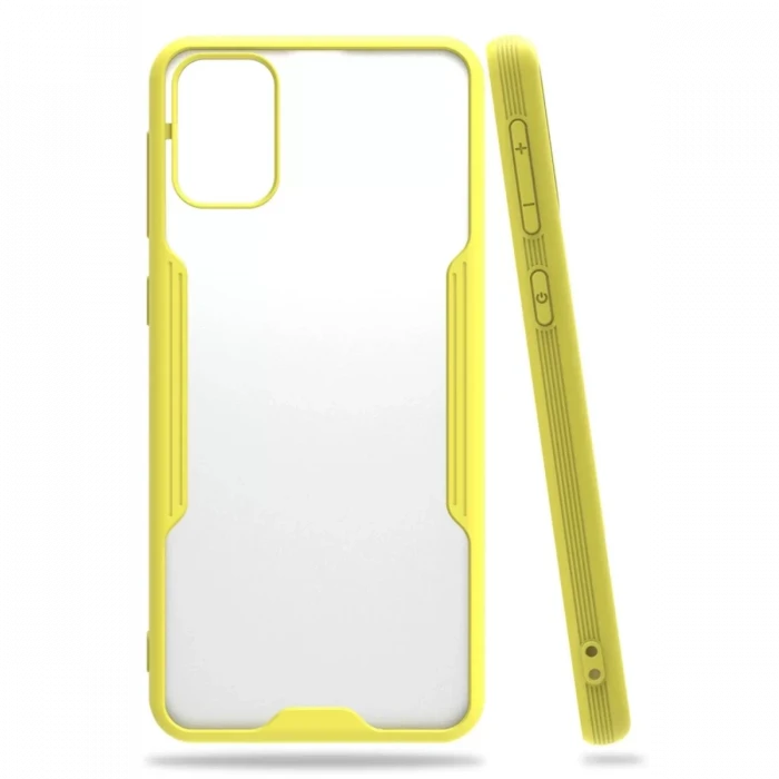 Newface Samsung Galaxy M31 Kılıf Platin Silikon - Sarı
