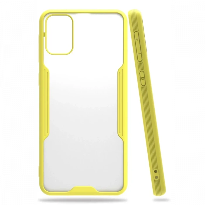 Newface Samsung Galaxy M31 Kılıf Platin Silikon - Sarı