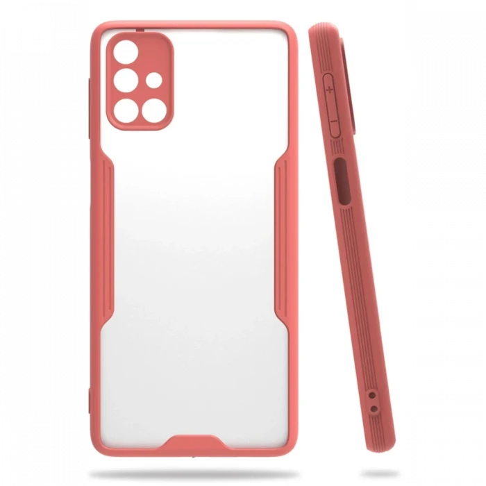 Newface Samsung Galaxy M31S Kılıf Platin Silikon - Pembe