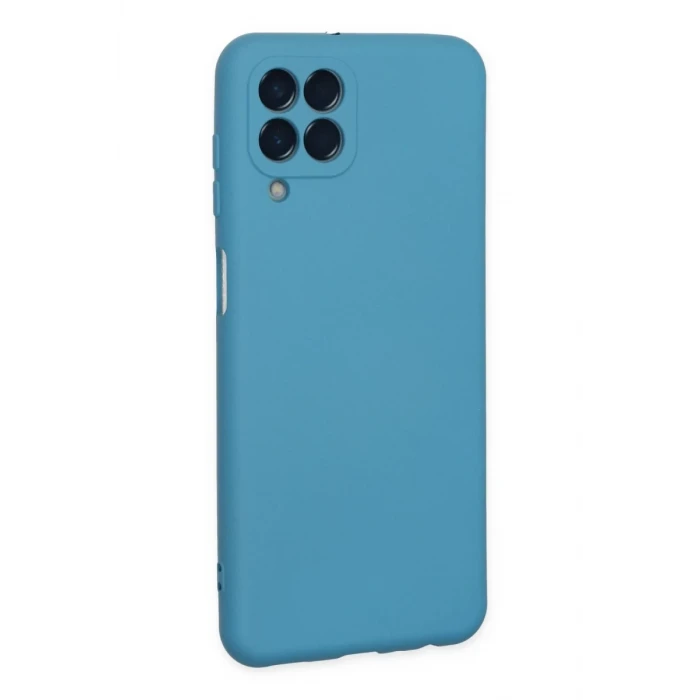 Newface Samsung Galaxy M33 Kılıf Nano içi Kadife Silikon - Mavi