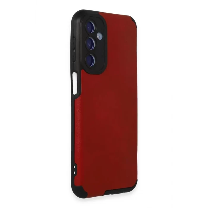 Newface Samsung Galaxy M34 5G Kılıf Loop Deri Silikon - Kırmızı