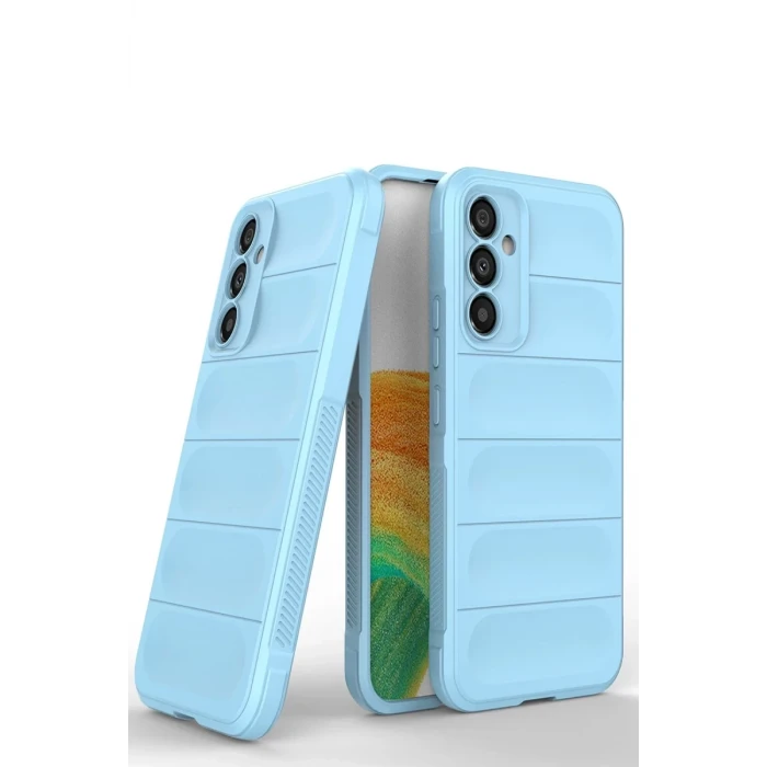 Newface Samsung Galaxy M34 5G Kılıf Optimum Silikon - Sky Blue