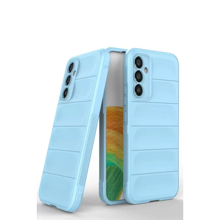 Newface Samsung Galaxy M34 5G Kılıf Optimum Silikon - Sky Blue