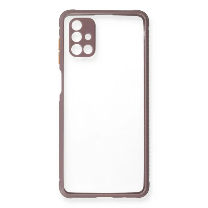 Newface Samsung Galaxy M51 Kılıf Miami Şeffaf Silikon - Açık Mor