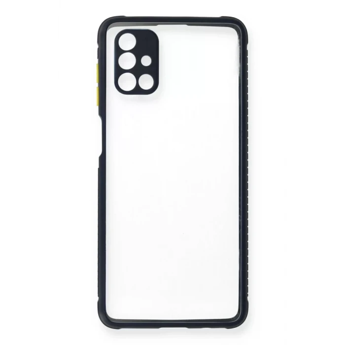Newface Samsung Galaxy M51 Kılıf Miami Şeffaf Silikon - Lacivert