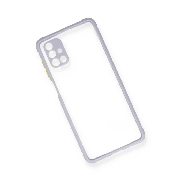 Newface Samsung Galaxy M51 Kılıf Miami Şeffaf Silikon - Lila