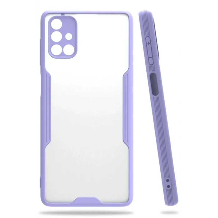 Newface Samsung Galaxy M51 Kılıf Platin Silikon - Lila