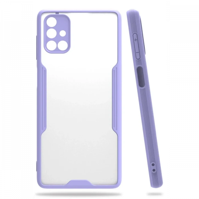 Newface Samsung Galaxy M51 Kılıf Platin Silikon - Lila