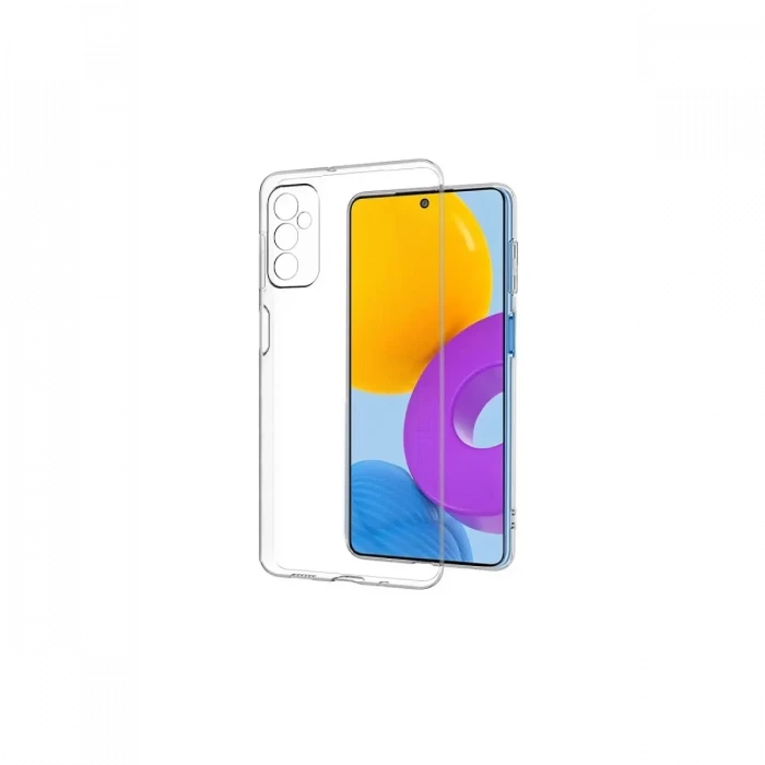 Newface Samsung Galaxy M52 5G Kılıf Deluxe 2mm Şeffaf Silikon - Şeffaf