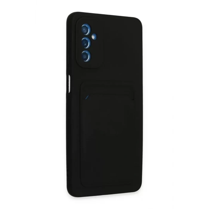 Newface Samsung Galaxy M52 5G Kılıf Kelvin Kartvizitli Silikon - Siyah